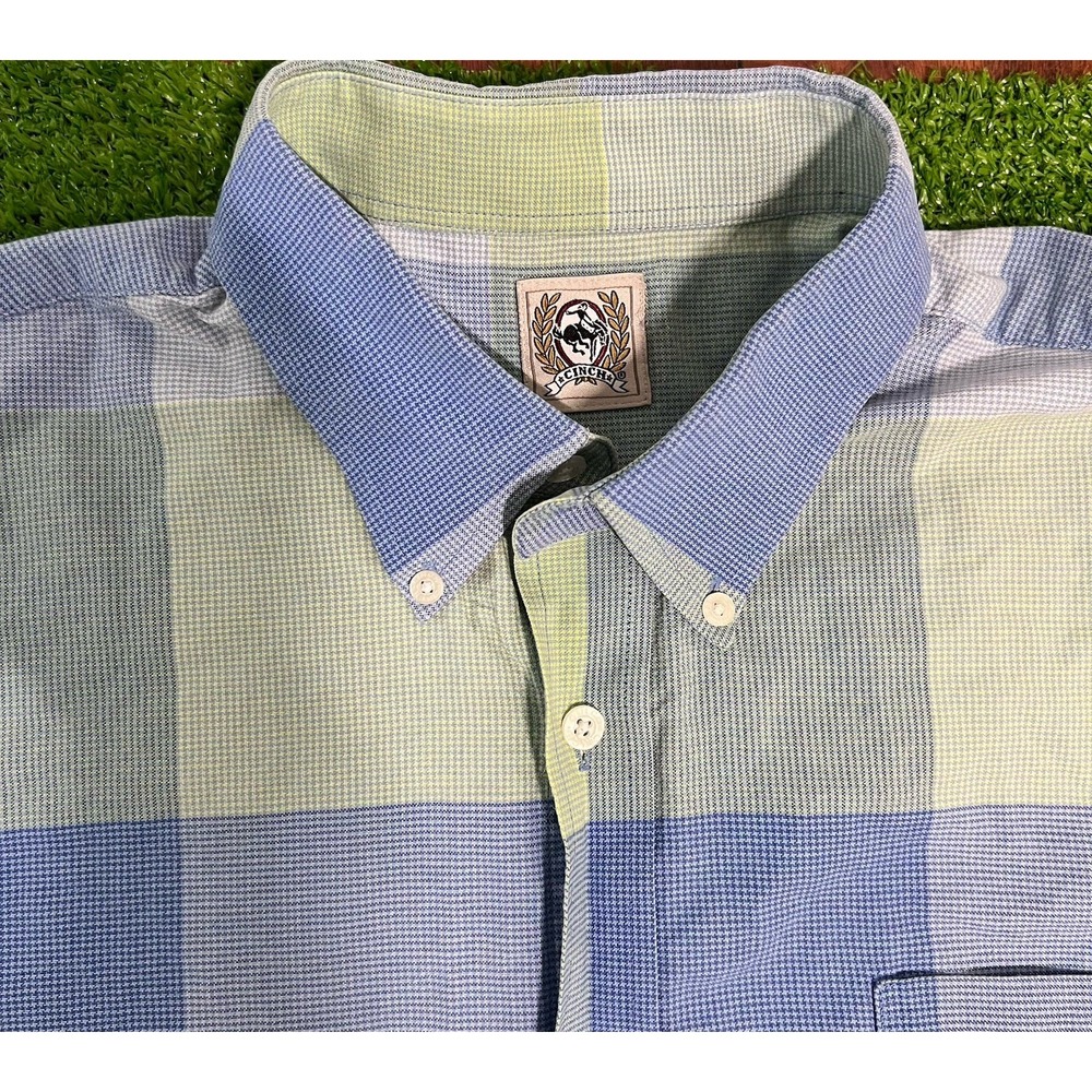 Vintage Cinch Button Down 2XL Patchwork Style Wes… - image 4